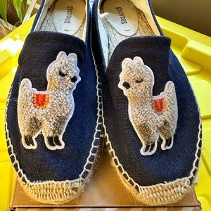 Soludos Llama Platform Smoking Slipper size 8